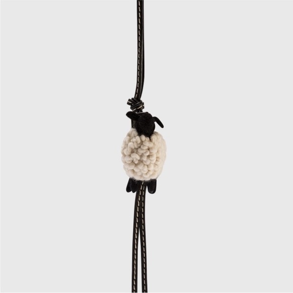LOEWE Sheep Wool And Leather Keyring Charm - Picture 3 of 7